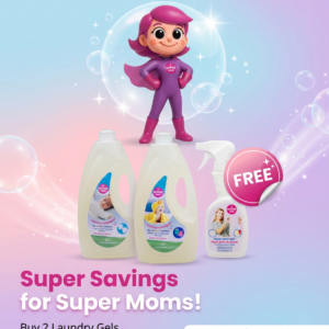 buy 2 laundry gels (white + color) and get the stain remover for free