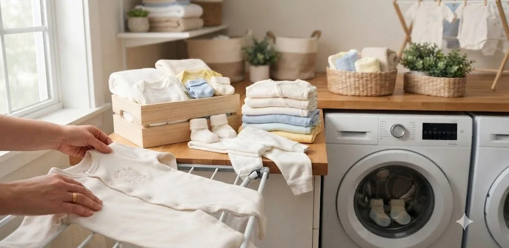 How to Wash Newborn Clothes for the First Time