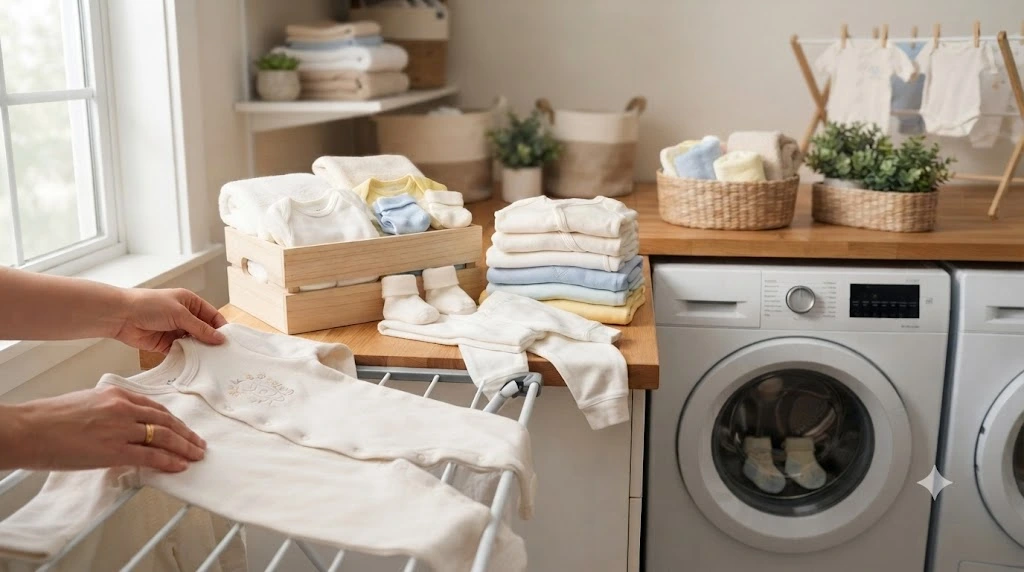 How to Wash Newborn Clothes for the First Time