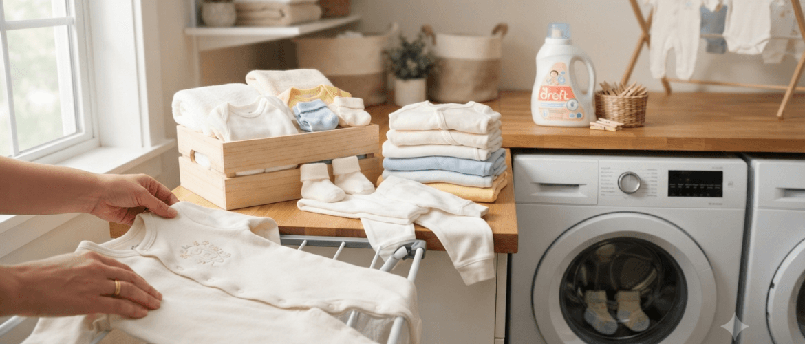 How to Wash Newborn Clothes for the First Time