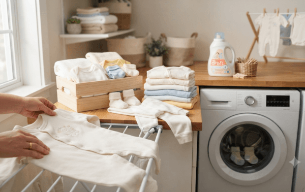 How to Wash Newborn Clothes for the First Time