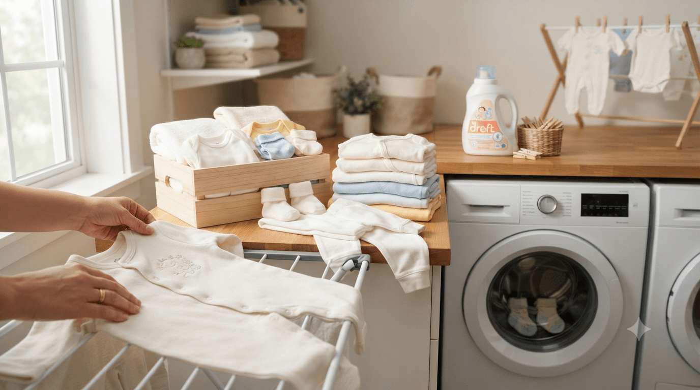How to Wash Newborn Clothes for the First Time