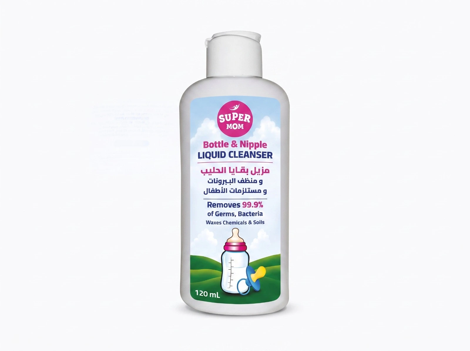 Baby bottle and nipple liquid 120ml